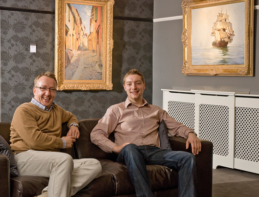 Trinity House Paintings founders Simon Shore and Steven Beale, who have expanded their Worcestershire-based business by opening a London gallery at 50 Maddox St. Image courtesy Trinity House Paintings.