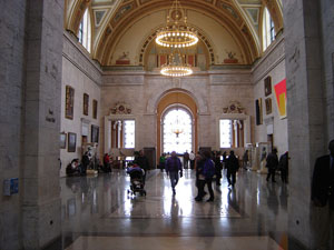 Interior main hall of Detroit Institute of Arts, Dec. 29, 2004 photo by Frankdegram, licensed under the Creative Commons Attribution-Share Alike 3.0 Unported license.