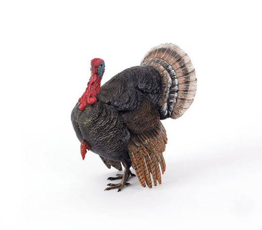 Austrian cold painted bronze turkey, mid 20th century, 7 inches high. Estimate: $200-$400. Image courtesy of Pook & Pook Inc.