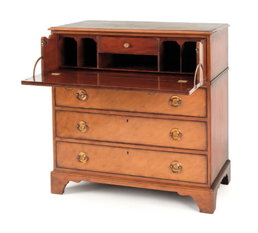 Kittinger butler's desk, 40 1/2 inches high x 38 inches long. Estimate: $300-$500. Image courtesy of Pook & Pook Inc.