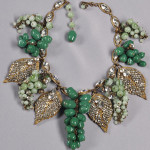 Vintage grape cluster festoon necklace, Miriam Haskell, circa 1950s, designed by Frank Hess, 16 inches, unsigned. Estimate: $800-$1,000. Image courtesy of Skinner Inc.