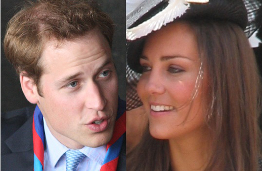 Combined image of Prince William of Wales (taken by Alexandre Goulet, official photographer of the French delegation to the 2007 World Scout Jamboree) and his fiancee, Catherine Elizabeth 
