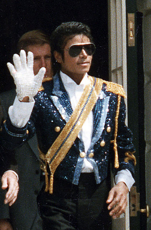 Michael Jackson in a photo taken at The White House on May 14, 1984. White House photo from the National Archives and Records Administration.