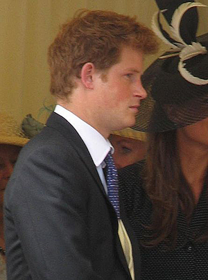Prince Harry at the Garter Procession, June 16, 2008. Image by Nick Warner of Windsor, England. Licensed under the Creative Commons Attribution 2.0 Generic license.