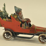 Fischer Father Christmas in auto, circa 1912, one of very few known, $25,875. Bertoia Auctions image.