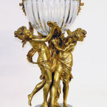 French 19th-century gilt bronze and cut glass vase, 29 7/8 inches high. Image courtesy of Auction Gallery of the Palm Beaches.