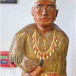 Attributed to Samuel Robb, this early cigar store Indian is reported to have been stored in a warehouse for 100 years. Estimate: $25,000-$50,000. Image courtesy of Four Seasons Auction Gallery.