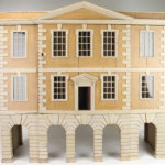 Circa 1740-1750 Georgian quoined “stone” dollhouse known as the van Haeften House, owing to its prior ownership by the Baroness Ann van Haeften, top lot of the sale at $132,250. Noel Barrett Auctions image.
