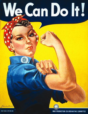 J. Howard Miller’s ‘We Can Do It!’ poster. Image courtesy of Wikimedia Commons.