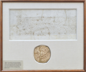Bidding is expected to reach $30,000-$50,000 on this signed indenture by Queen Elizabeth I, dated 1563.