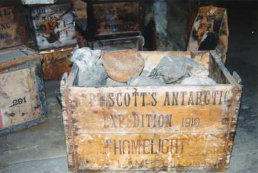 January 1999 photo taken inside Scott's Hut, Antarctica. 