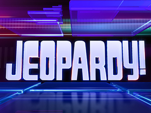 Screenshot of Jeopardy! logo, which is the copyrighted property of Sony Pictures Television. Fair use of image directly pertaining to an article about the TV show Jeopardy!