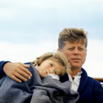 Caroline Kennedy, pictured with her father, President John F. Kennedy, in August 1963, is helping to present the first online digitized U.S. presidential archive. Image by White House photographer Cecil W. Stoughton, courtesy of Wikimedia Commons.