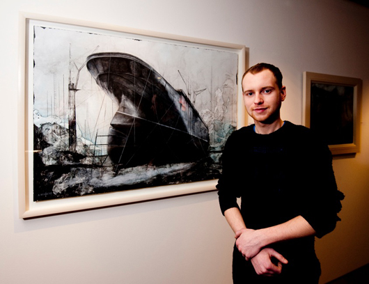 Adam Kennedy, who has just won the prestigious Aspect prize, one of the most important awards in Scottish art. Image courtesy Aspect prize.