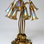 Tiffany lily lamp from Philip Chasen Antiques, at the Pier Show. Image courtesy of Stella Show Management Co.