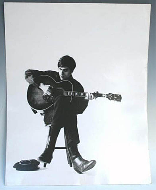 Archival photograph of musician and songwriter Eric Anderson by Joel Brodsky (1939-2007), 1966-67, unsigned, 13 7/8 inches high x 11 inches wide. Estimate: $1,800-$2,200. Image courtesy of Showplace Antique & Design Center.