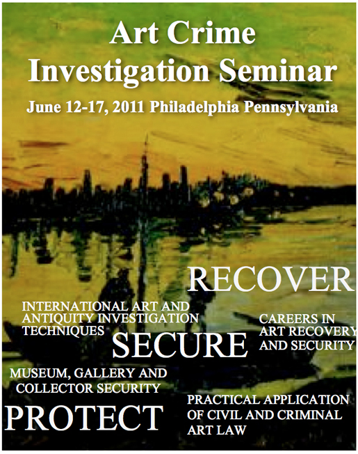 Course brochure for Art Crime Investigation Seminar. Image courtesy of Robert Wittman Inc.