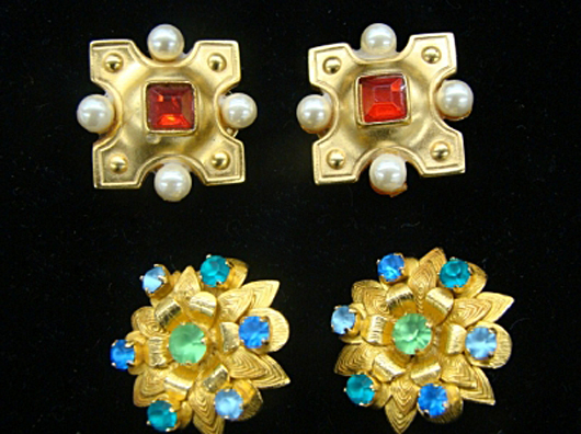 Earrings by Dominique Aurients. Image courtesy Tonya Cameron Auctions.