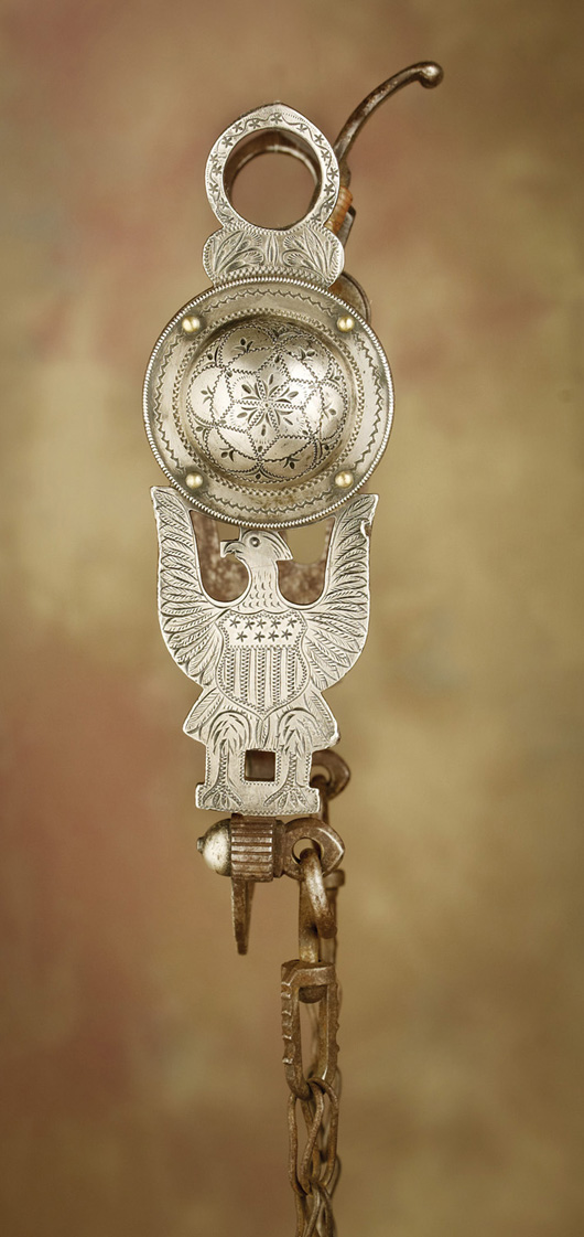 This G.S. Garcia eagle bit estimated at $3,000 to $5,000 sold for $8,050. Image courtesy of High Noon Western Americana.