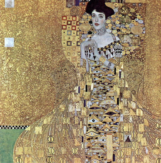 Portrait of Adele Bloch-Bauer by Gustav Klimt. Image courtesy of Wikimedia Commons.