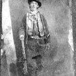 Tintype of Billy the Kid, who posed for the picture in a Fort Sumner, N.M., gambling hall in late 1879 or early 1880. The rare tintype, believed to be the only survivor of four that were created, will be auctioned on June 25 at Brian Lebel's Old West Show and Auction.