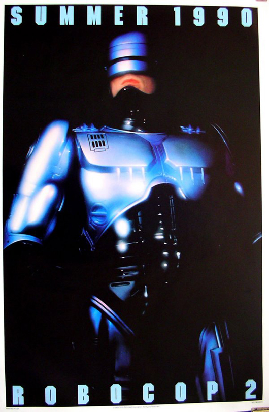 The 1987 Paul Verhoeven film ‘RoboCop’ spawned two sequels. The cyborg police officer is the subject of this movie poster promoting the 1990 release ‘RoboCop 2.’ Image courtesy of LiveAuctioneers Archives and Stephen Bennet Auctions.