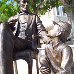 Abraham Lincoln’s statue sits at the corner of Ninth and Main streets in downtown Rapid City. Image courtesy of the Rapid City Convention and Visitors Bureau.