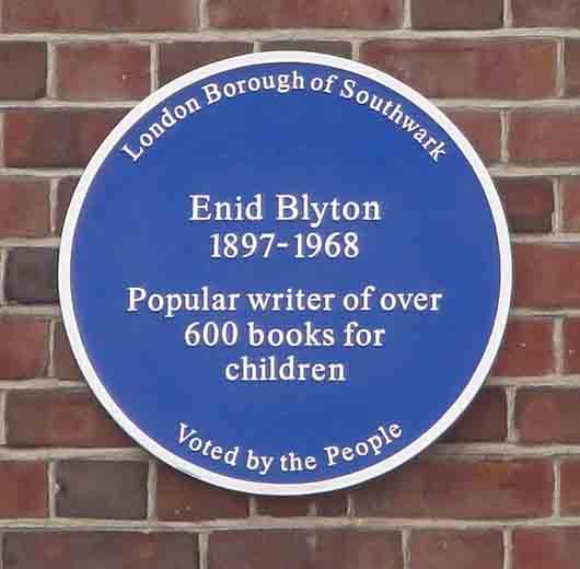  Blue plaque affixed to the London home where British author Enid Blyton lived. May 15, 2010 photo taken by Ash, licensed under the Creative Commons Attribution-Share Alike 3.0 Unported license.