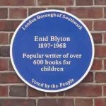 Blue plaque affixed to the London home where British author Enid Blyton lived. May 15, 2010 photo taken by Ash, licensed under the Creative Commons Attribution-Share Alike 3.0 Unported license.