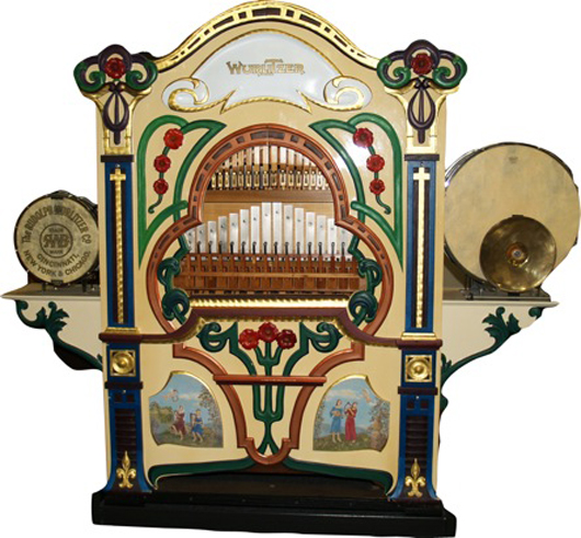 Large Wurlitzer Model 146A band organ, nicely restored. Image courtesy of Victorian Casino Antiques.