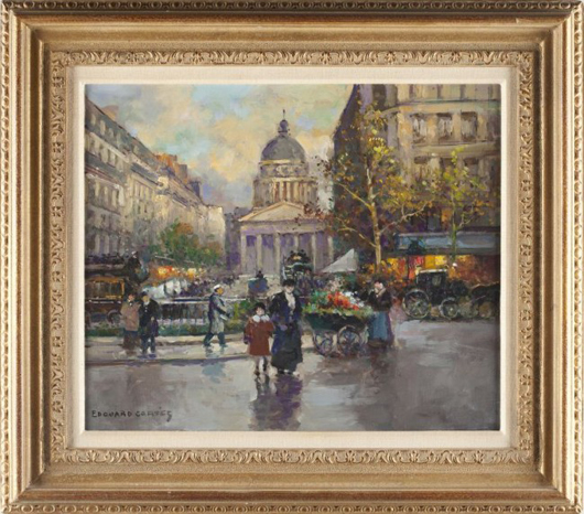 Signed oil on canvas by Edouard Cortes (French, 1882-1969), ‘The Pantheon’ (est. $12,000 to $18,000). Image courtesy of Leland Little Auction & Estate Sales Ltd.
