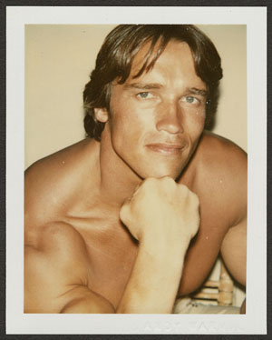 Andy Warhol (American, 1928-1987), ‘Arnold Schwarzenegger’ (after August 1977), Polaroid. Gift of The Andy Warhol Foundation for the Visual Arts Inc., The Andy Warhol Photographic Legacy Program, IU Art Museum, 2008.66. © The Andy Warhol Foundation for the Visual Arts.