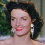 Film star Jane Russell (1921-2011) in a closeup from Gentlemen Prefer Blondes, 1953, 20th Century Fox.