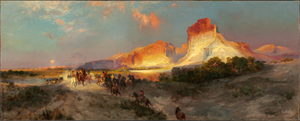 Thomas Moran, ‘Green River Cliffs, Wyoming,’ 1881, oil on canvas, National Gallery of Art, Washington, Gift of the Milligan and Thomson Families.