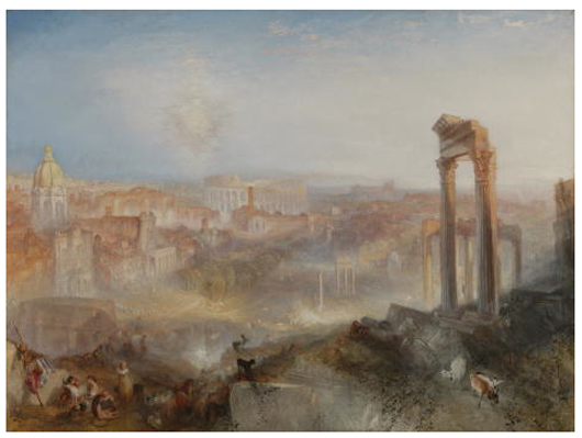 'Modern Rome — Campo Vaccino,' 1838-39. Joseph Mallord William Turner (British, 1775 - 1851). Oil on canvas. The J. Paul Getty Museum, Los Angeles.