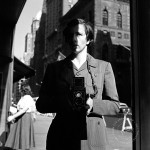 Vivian Maier shot this self-portrait reflected in a New York storefront window with her ever-present Rolleiflex twin lens reflex. The photograph is dated Oct. 18, 1953. From the Archive of Maloof Collection Ltd. Courtesy of Chicago Cultural Center.