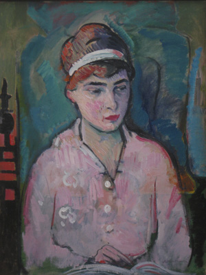 William Sommer (American 1867-1949), ‘Girl in Pink Blouse,’ oil on canvas, signed William Sommer lower right, 26 x 20 inches. Estimate: $8,000-$12,000. Image courtesy of Rachel Davis Fine Arts.