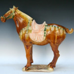 This Tang Dynasty sancai-glazed horse is estimated at $70,000-$75,000. Image courtesy of Showplace Antique & Design Center.