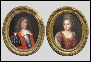 Pair French School (17th-18th century) portraits, unsigned, part of the Duke and Duchess of Windsor Sale, Sotheby’s 1997. Image courtesy of William Jenack Estate Appraisers and Auctioneers.