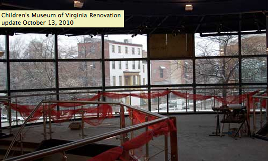 View of current construction to renovate and expand the Children's Museum of Virginia in Portsmouth. Image used with permission of Children's Museum of Virginia.