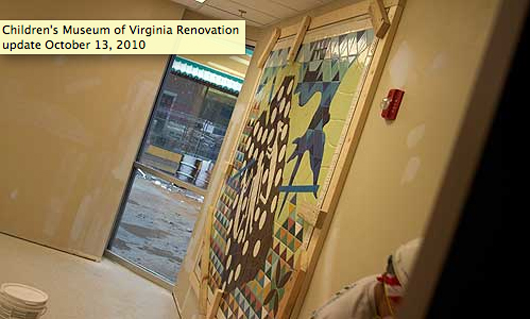 View of current construction to renovate and expand the Children's Museum of Virginia in Portsmouth. Image used with permission of Children's Museum of Virginia.