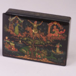 A Palekh box crafted by Vladimire Buldakov sold for $1,500 at Rago Arts and Auction Center in Lambertville, N.J., in 2003. It measured 7 x 5 x 1 1/2 inches. Image courtesy of LiveAuctioneers Archives and Rago Arts and Auction Center.