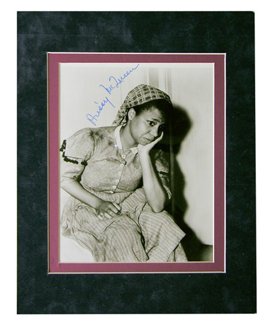 Butterfly McQueen in an autographed ‘Gone With the Wind’ movie still. Image courtesy of LiveAuctioneers Archive and Signature House.