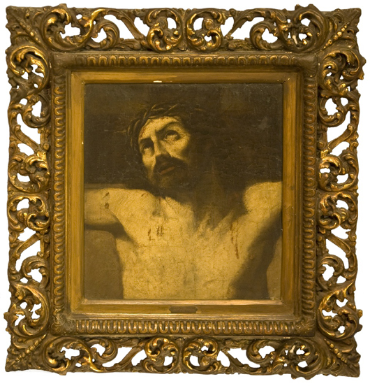 Manner of Guido Reni (Italian, 1575-1642), Ecce Homo (Behold the Man), oil on canvas, 20½ by 18½ inches. William H. Bunch Auctions image.