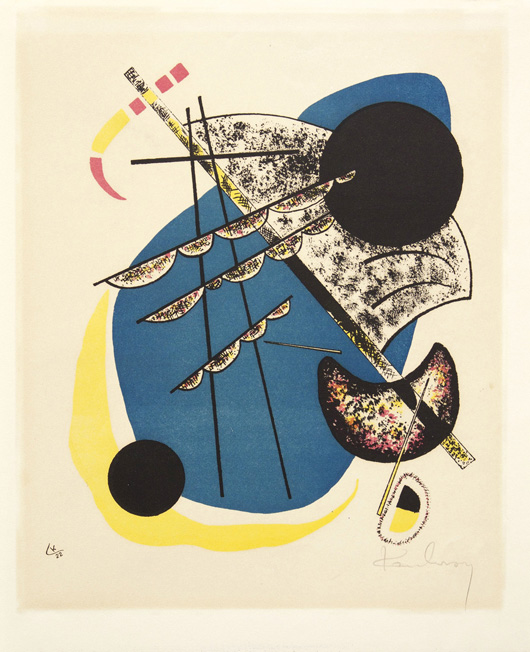 The rare and complete Wassily Kandinsky ‘Kleine Welten’ (Small Worlds) portfolio will be offered on May 15 as part of Clars’ Fine Art and Antiques Sale. Estimate $150,000 to $250,000. Image courtesy of Clars Auction Gallery.