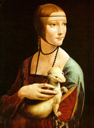 Leonardo da Vinci’s ‘Lady with an Ermine,’ circa 1490. Image courtesy of Wikimedia Commons.