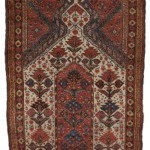 Beshir prayer rug, West Turkestan, second half 19th century, minor moth damage in one corner, small rewoven spot, 5 feet 2 inches x 3 feet 6 inches. Estimate $10,000-$12,000. Image courtesy of Skinner Inc.