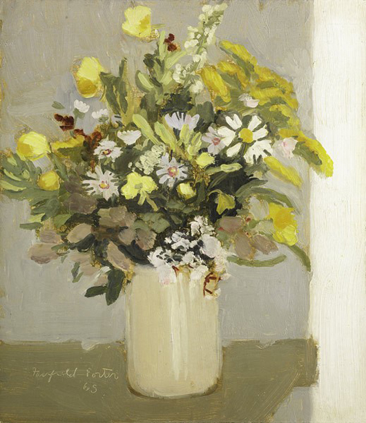 After buying Fairfield Porter’s ‘August Wildflowers,’ with pin money, the owner hung in her home until her death, giving her great joy and a bit of pride in her own acumen. Photo courtesy of Rago Arts and Auction Center.