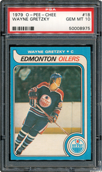 Wayne Gretzky rookie card auctioned by SCP Auctions, Inc. for $94,163. Image courtesy of SCP Auctions, Inc.