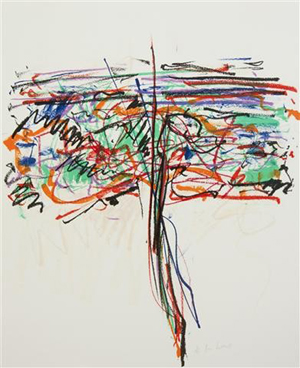 Joan Mitchell (American, 1925-1992), untitled color lithograph, edition 11/94, signed lower right, 22 x 20 inches. To be auctioned by Leslie Hindman Auctioneers on May 16, 2011. Image courtesy of LiveAuctioneers.com and Leslie Hindman Auctioneers.